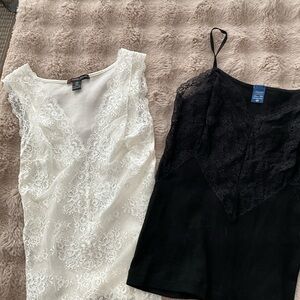 Elegant Lace Chemises in Black and White